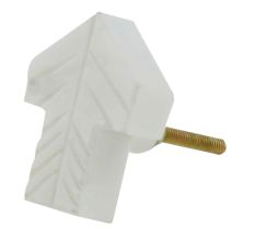 White Arrow Shape Marble Cabinet knob